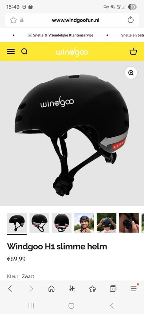 Windgoo helm (nieuw) Maat: M, Fietsen en Brommers, Brommerhelmen, Ophalen, Nieuw, Windgoo