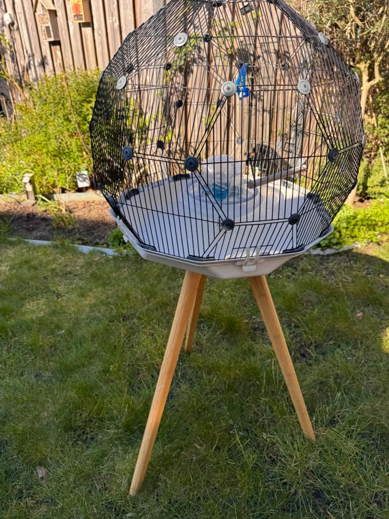 Design Geo 60 Vogelkooi met onderstel, Ophalen, Gebruikt, Metaal, Vogelkooi