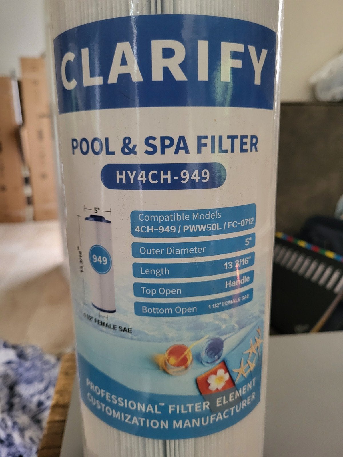 Spa Filter 4CH-949  lengte 33 cm, 13 cm diameter, Ophalen of Verzenden, Nieuw, Filter