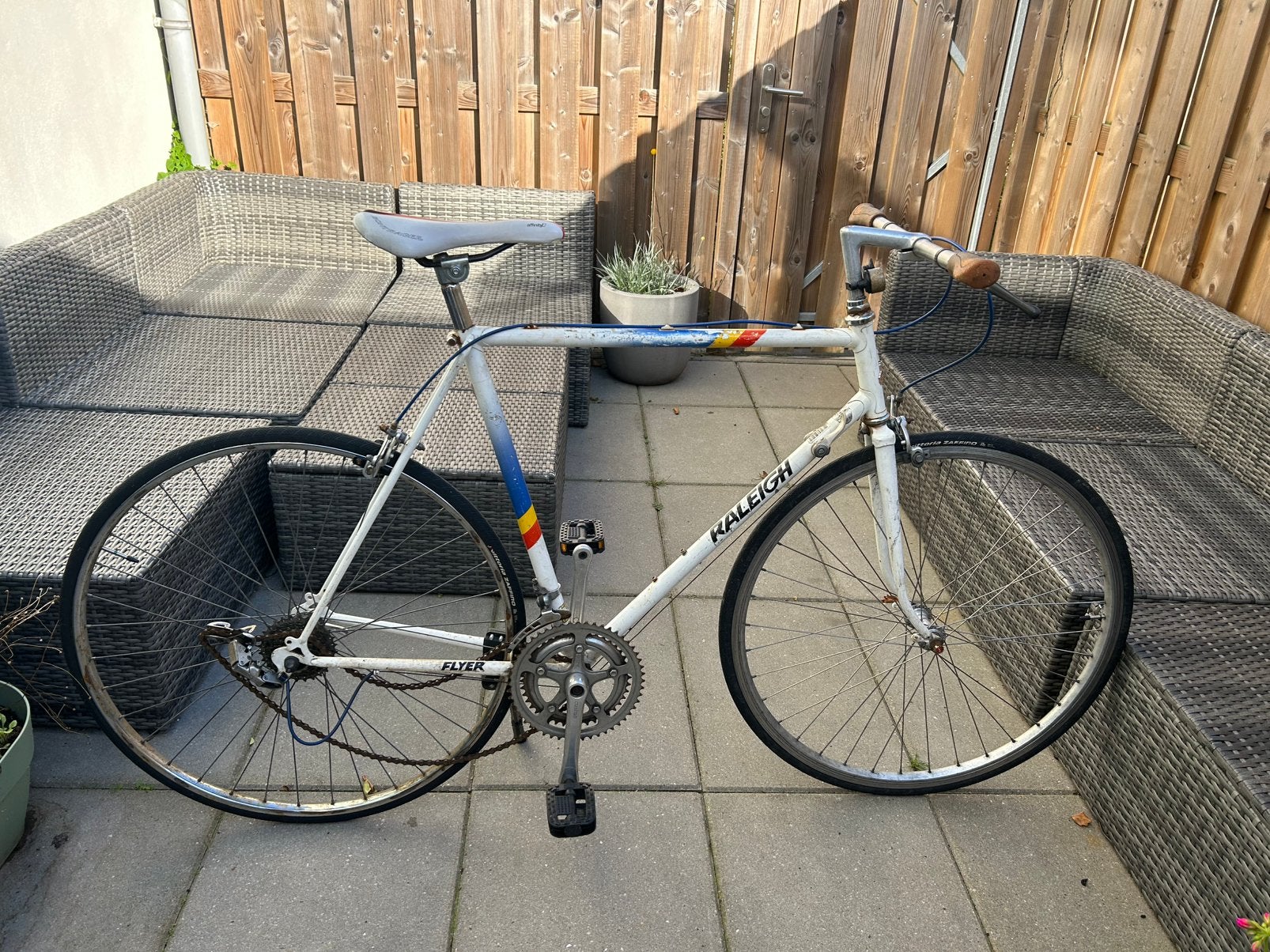 Vintage Raleigh fiets, opknapper/onderdelen, Gebruikt, Velgrem, 15 tot 20 versnellingen, 53 tot 57 cm