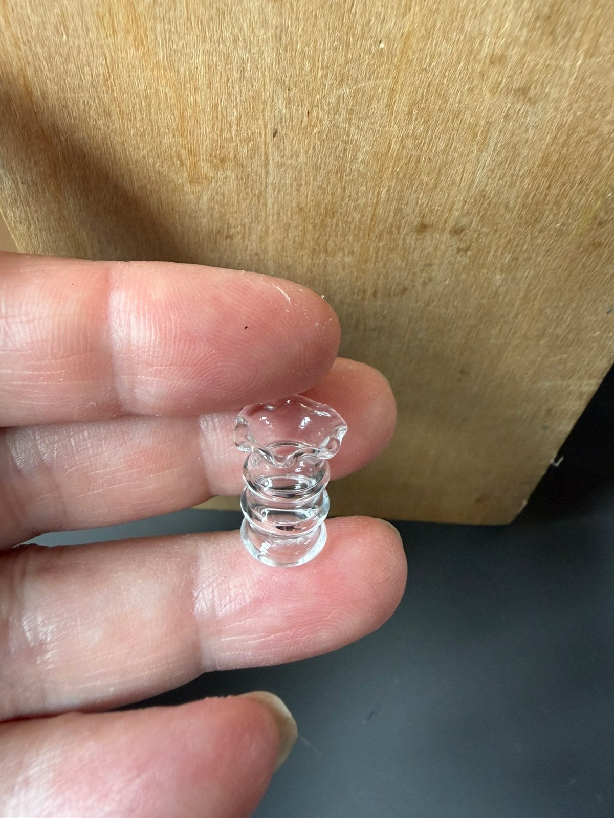 Vaas - 1.8cm - glas, Ophalen of Verzenden, Zo goed als nieuw, Poppenhuis