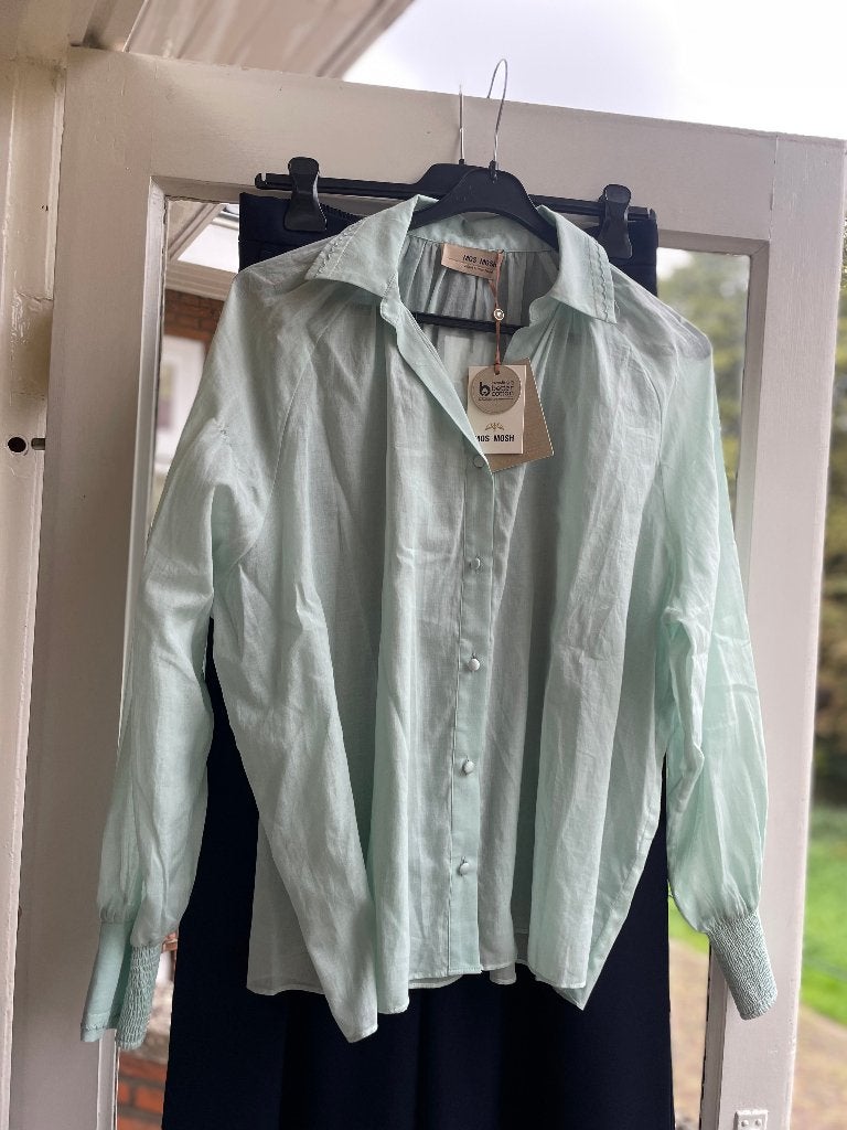 NIEUW Mos Mosh verfijnde blouse in mintkleur mt S valt groot, MOS MOSH, Overige kleuren, Nieuw, Ophalen of Verzenden
