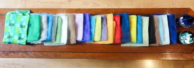 23 nylon sjaals jaren 50-60, Kleding | Dames, Mutsen, Sjaals en Handschoenen, Ophalen of Verzenden, Zo goed als nieuw, Maat 34 (XS) of kleiner