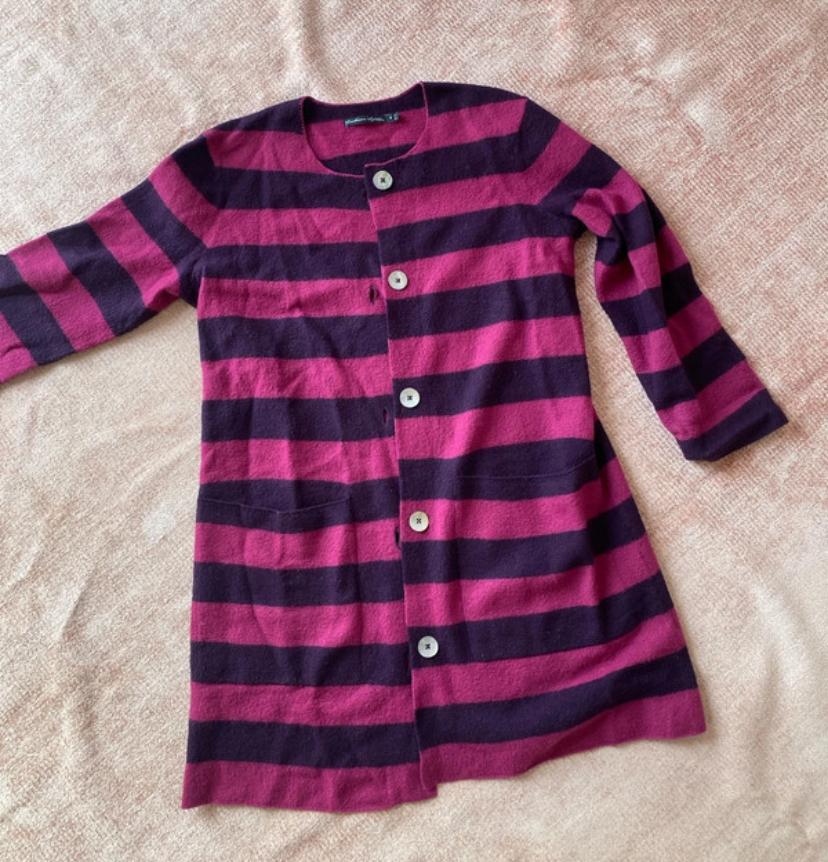 Gudrun Sjoden lichte jas, cardigan, coatigan pars roze, wol, Ophalen of Verzenden, Gedragen, Maat 36 (S), Roze