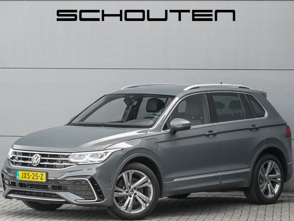 Volkswagen Tiguan 1.4 TSI eHybrid R-Line Business+ ACC Elek, Auto's, Volkswagen, Gebruikt, Zwart, 4 cilinders, Leder en Stof