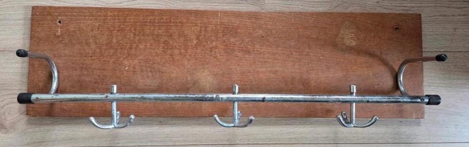 Vintage wandkapstok met draaibare haken chroom, Huis en Inrichting, Woonaccessoires | Kapstokken, Wandkapstok, Gebruikt, Ophalen of Verzenden