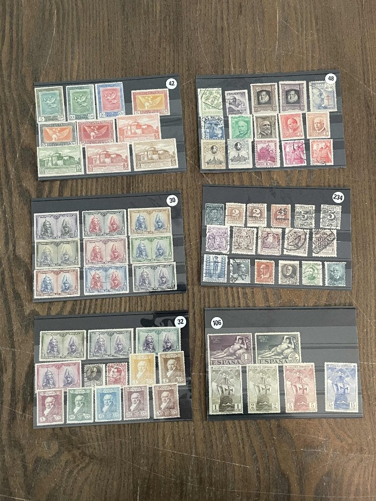 oude postzegels Spanje jaren 30 6 kaarten, Postzegels en Munten, Postzegels | Europa | Spanje, Verzenden