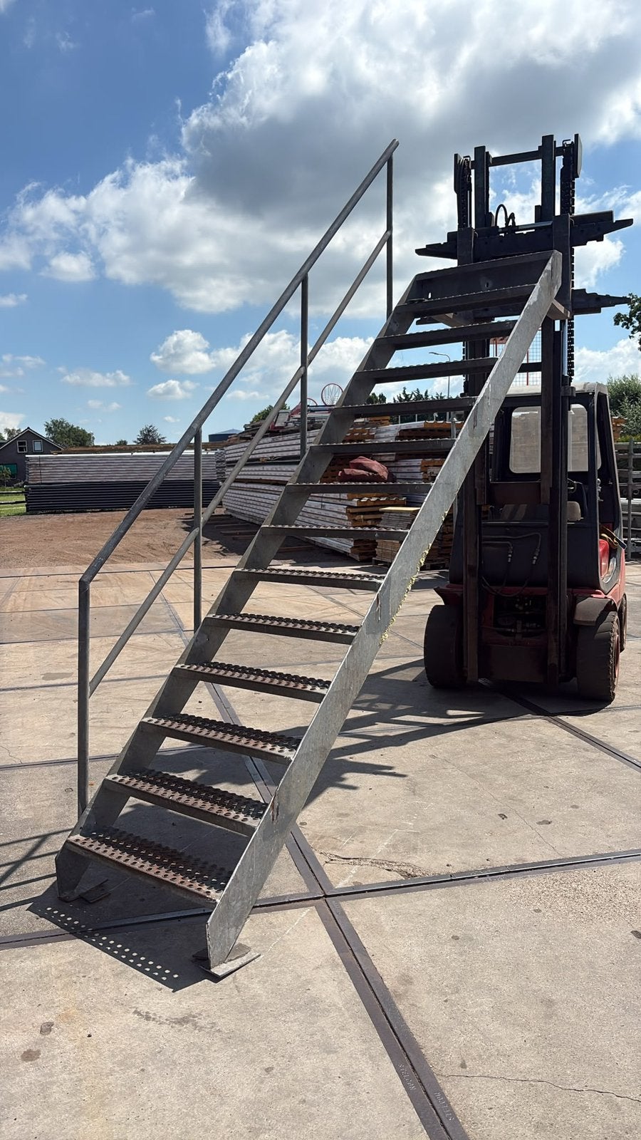 Stalen steektrap bordestrap wenteltrap trap trappen, Ophalen of Verzenden, Zo goed als nieuw, 2 tot 4 meter