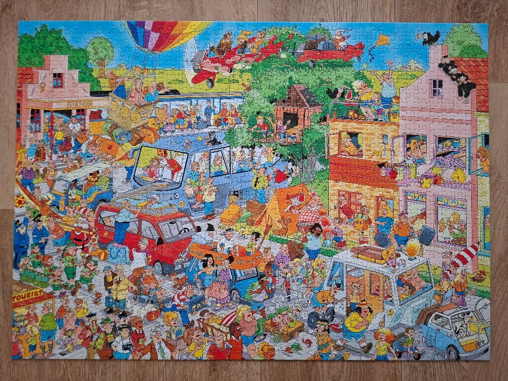 Jan van Haasteren Muziekwinkel + Vakantiekriebels, Ophalen, 500 t/m 1500 stukjes, Zo goed als nieuw, Legpuzzel