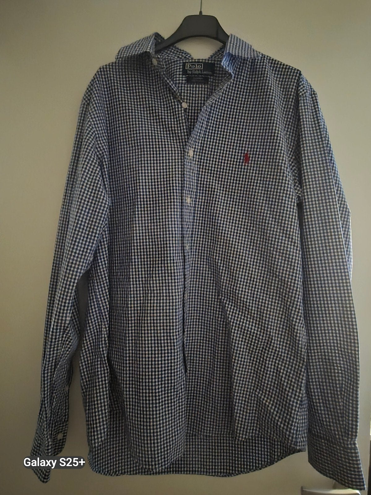 Ralph Lauren heren overhemd, Ophalen of Verzenden, Gedragen, Blauw, Ralph Lauren Polo