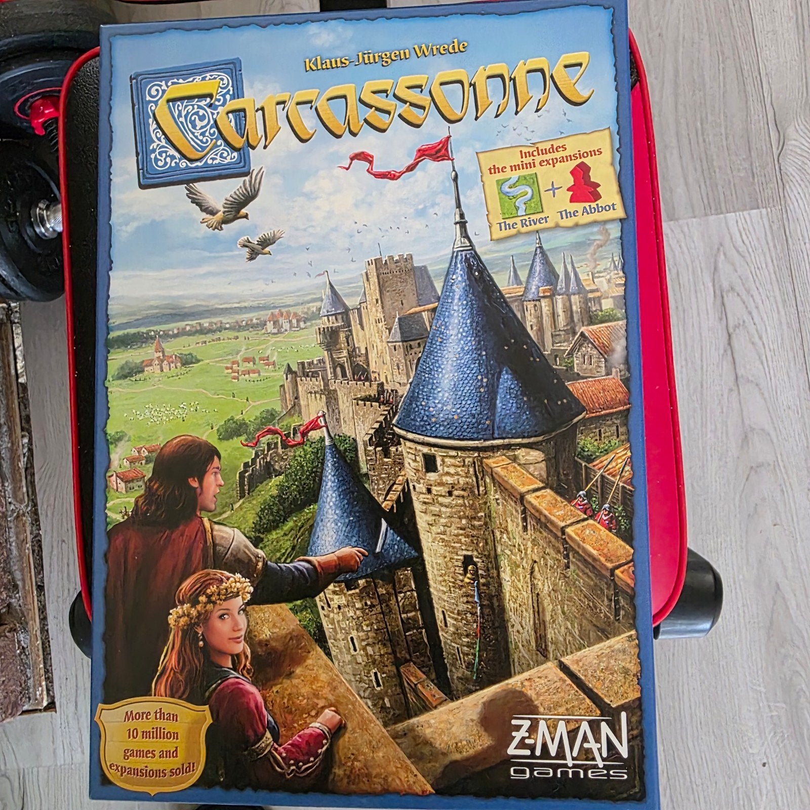 Carcassonne bordspel met mini-uitbreidingen, Vijf spelers of meer, Ophalen of Verzenden, Zo goed als nieuw, Z-Man Games