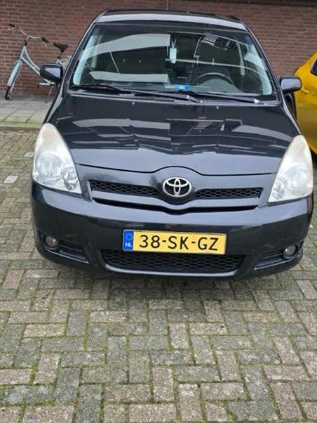Toyota Corolla Verso 1.8 Vvt-i 7P 2006 Zwart, Auto's, Zwart, 129 pk, 7 stoelen, Zwart