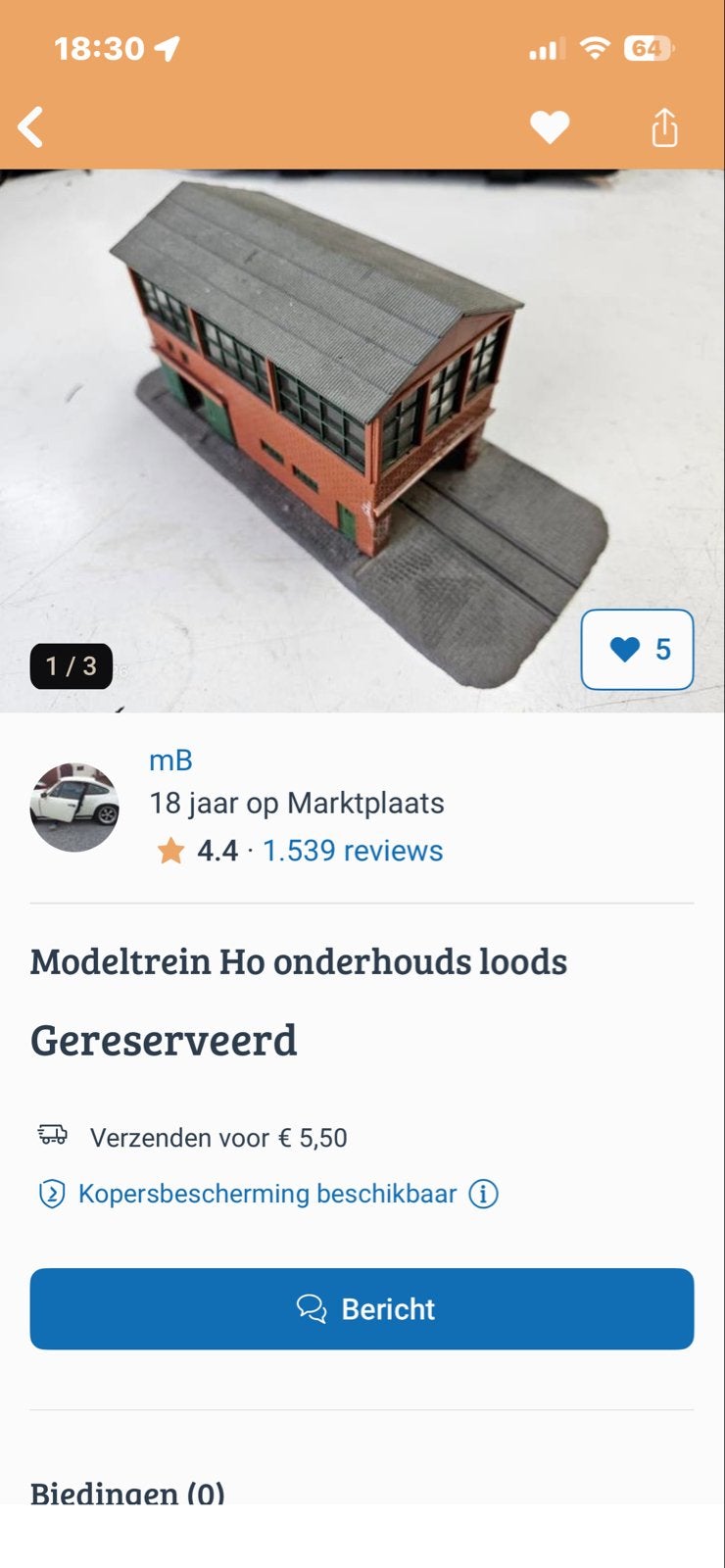 Modelbouw loods H0 - Pas op, niet ontvangen!, Ophalen, Gebruikt, Brug, Tunnel of Gebouw