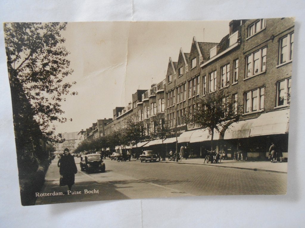 Rotterdam, Putse Bocht (ca. 1950) mooie beeld van de stad, Ophalen of Verzenden, 1940 tot 1960, Gelopen, Zuid-Holland