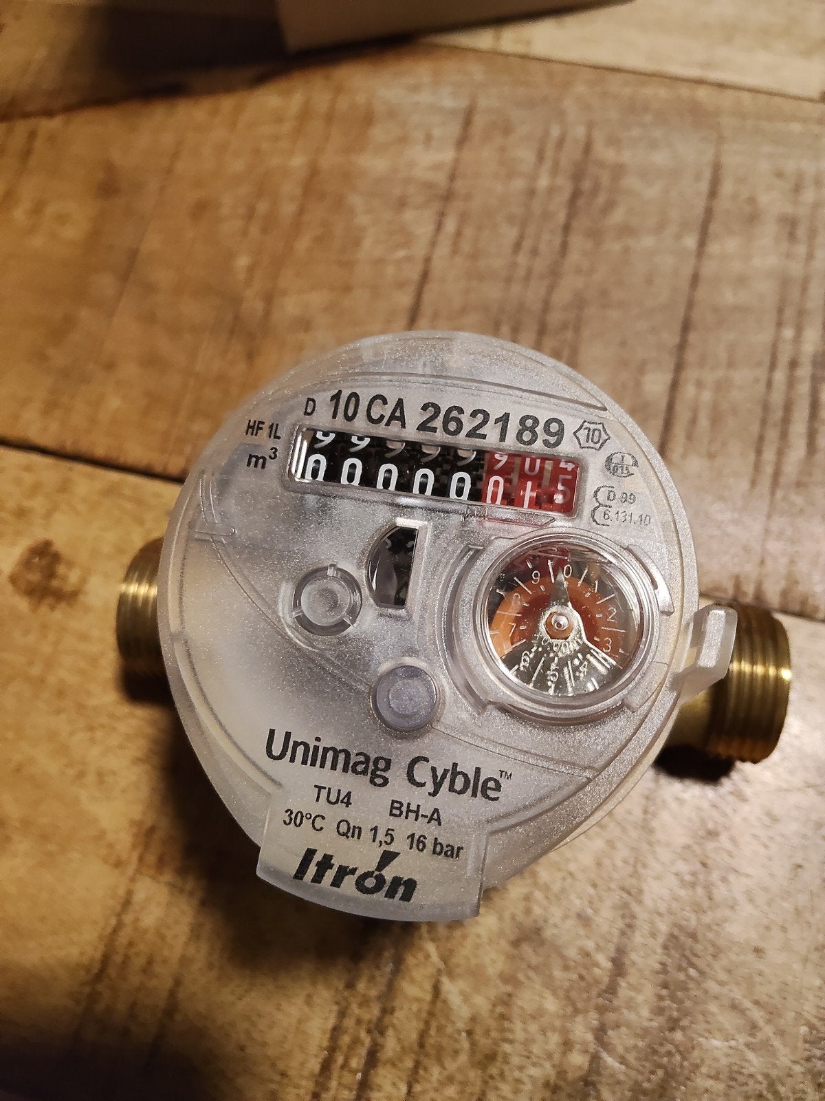 Itron Unimag Cyble Koudwatermeter QN 1.5 m³/h-15mm, Ophalen of Verzenden, Nieuw, Overige meters