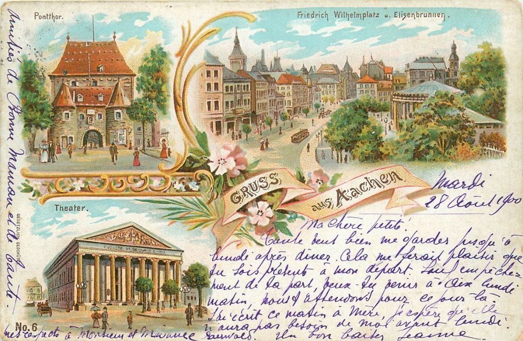 701-243-043 Aachen Litho, Verzenden, Voor 1920, Duitsland