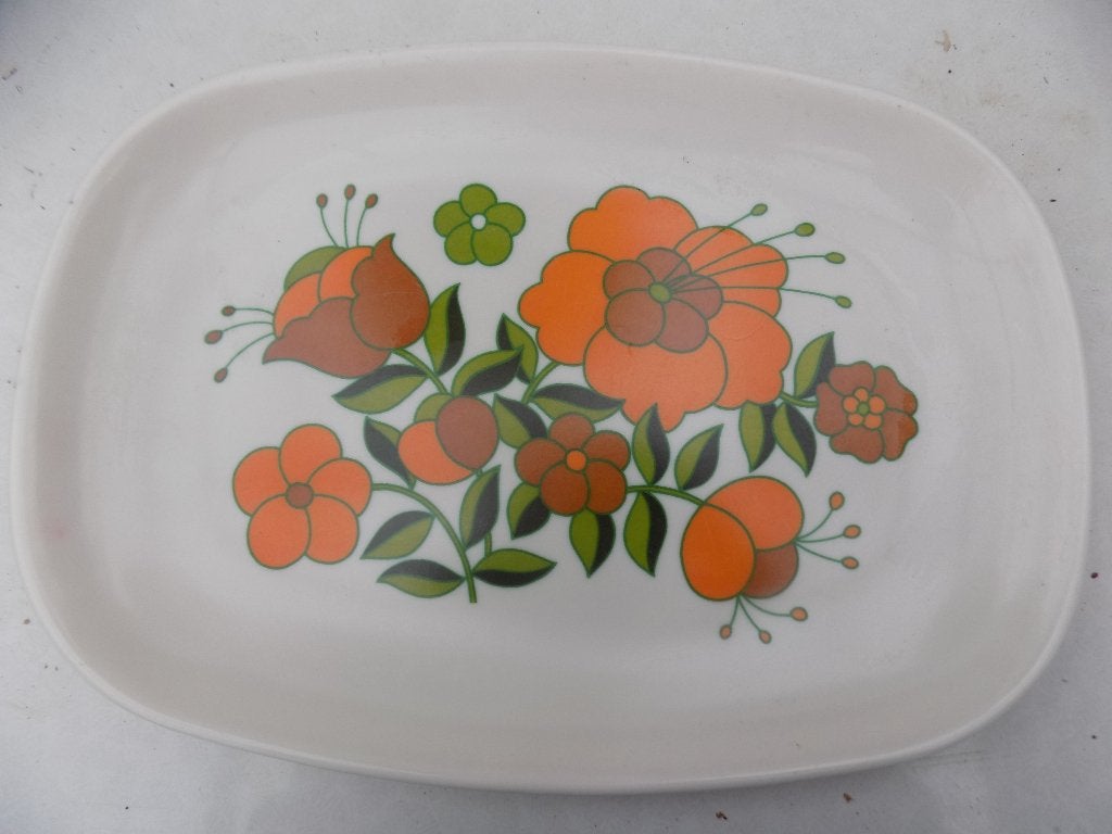 Tefal schaaltje melamine bloemen jaren 70 vintage retro, Ophalen of Verzenden, Gebruikt, Kunststof