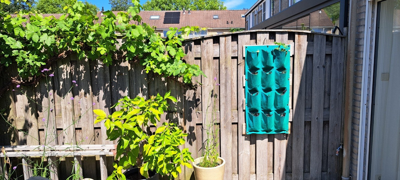 5,5 houten schuttingpanelen 190x200 cm, Tuin en Terras, Schuttingen, Ophalen of Verzenden