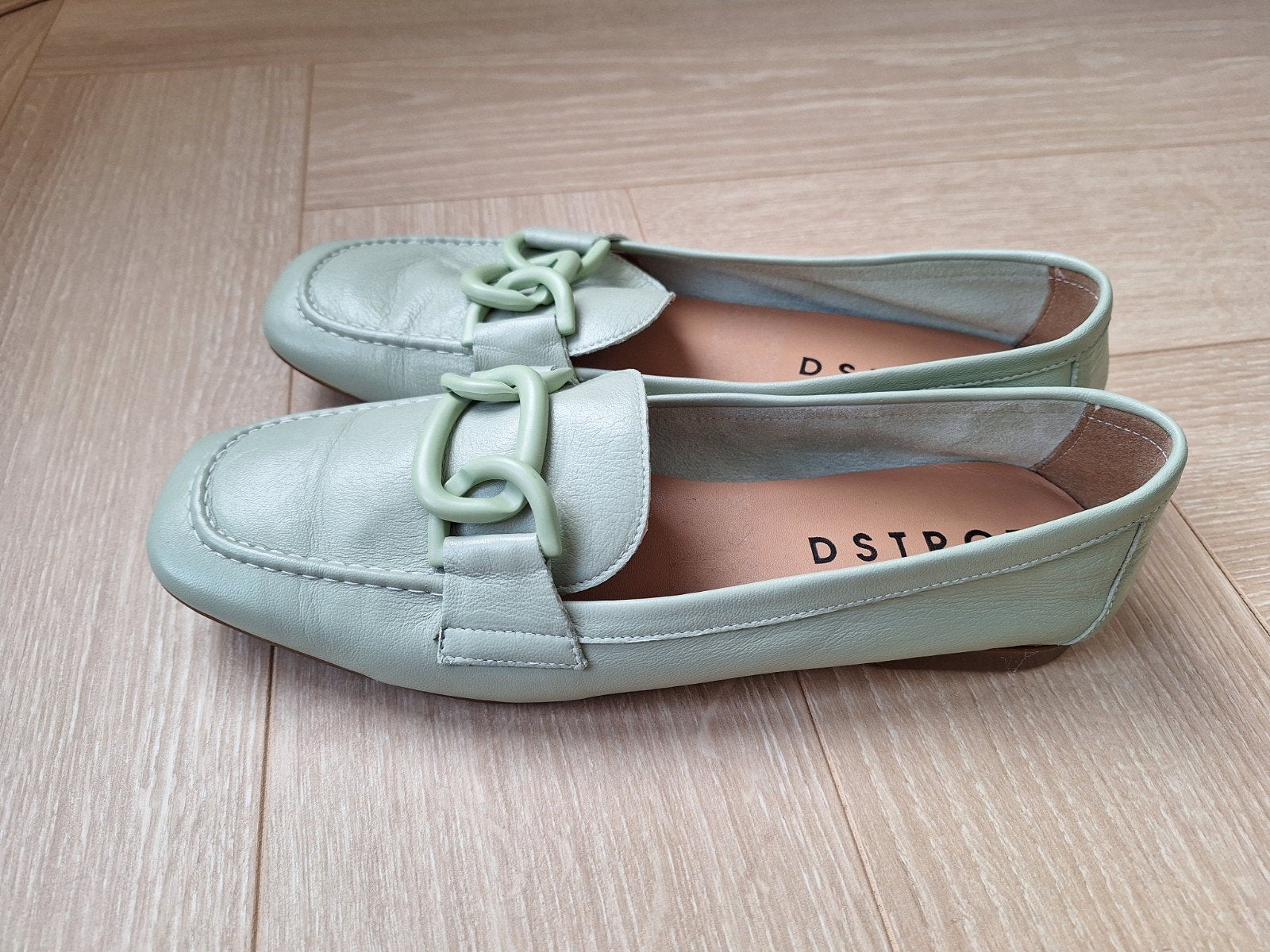 Leren instappers dames DSTRCT footwear mintgroen maat 40, DSTRCT footwear, Instappers, Nieuw, Ophalen of Verzenden