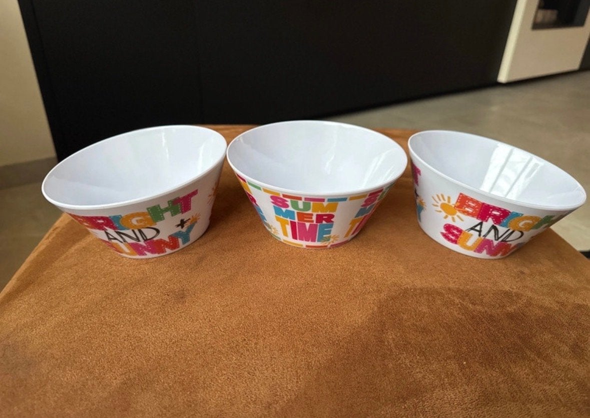 Melamine schaaltjes Excellent Houseware - set van 3, Kunststof, Schaal, Vaatwasserbestendig, Rond