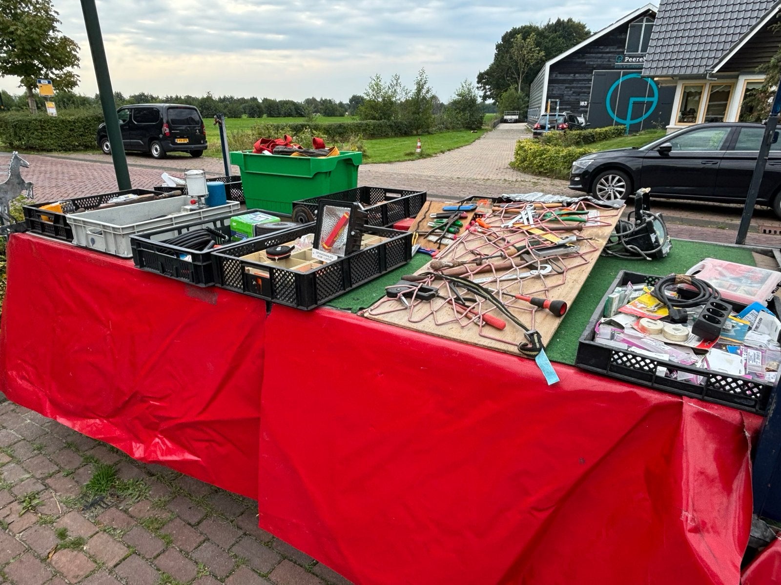 Marktkraam aanhanger uitschuifbaar, Ophalen of Verzenden, Gebruikt