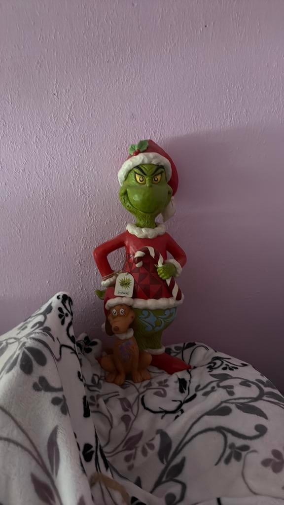 Grinch beeld met hond van jim shore, Verzamelen, Disney, Ophalen of Verzenden, Overige figuren, Nieuw, Beeldje of Figuurtje