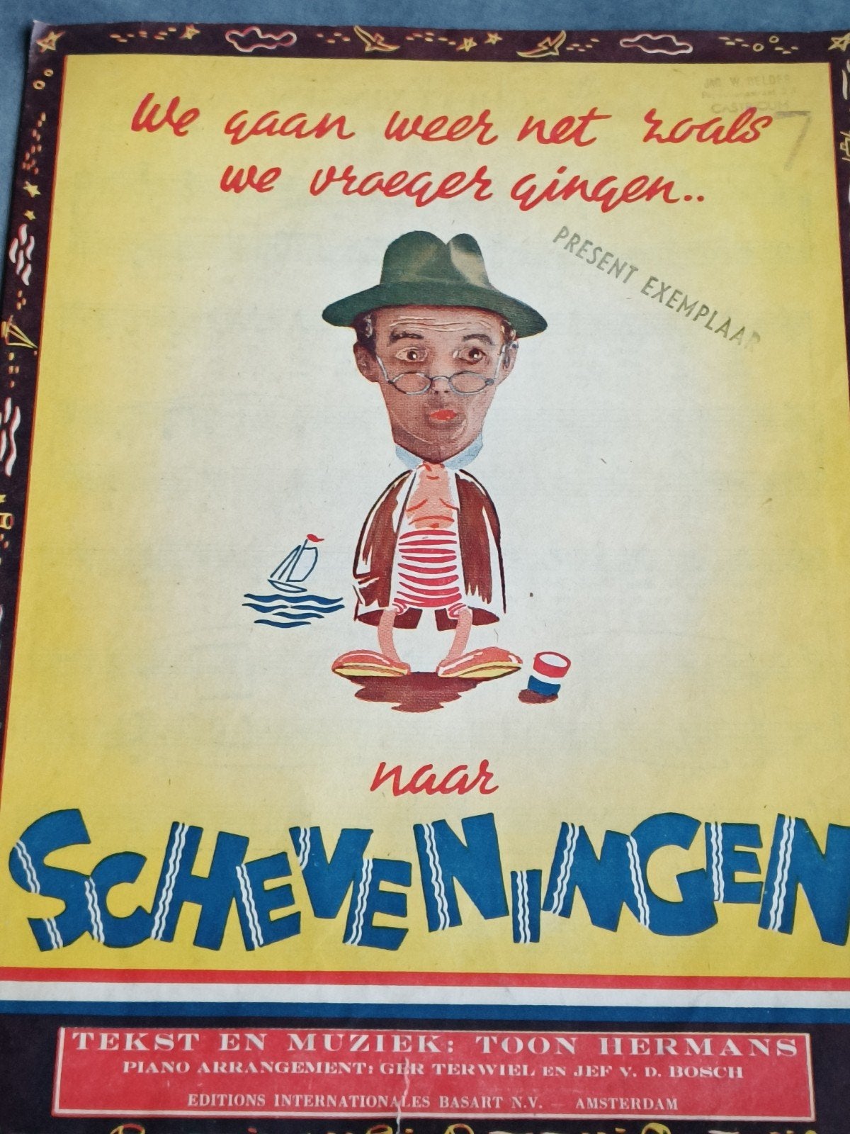 TOON HERMANS, BLADMUZIEK, PRESENT EXEMPLAAR., Boeken, Ophalen of Verzenden