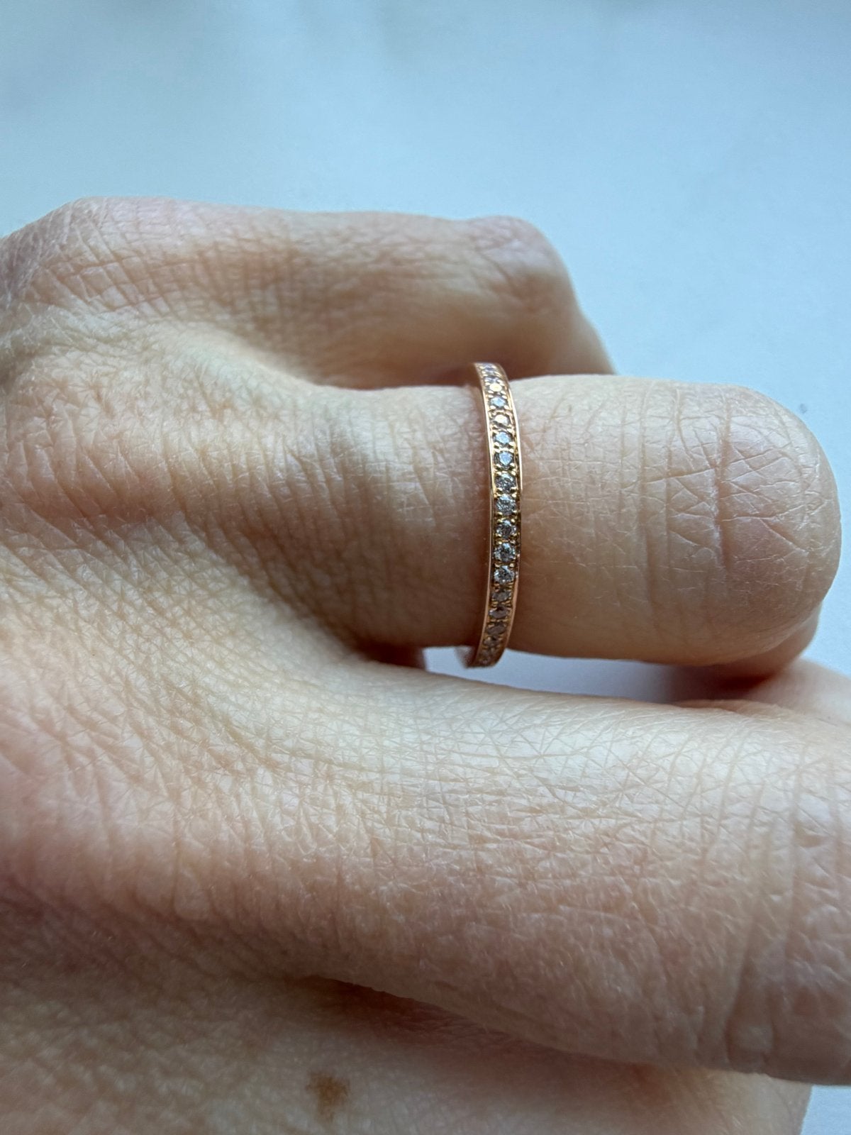 Blush 14k Roségouden Aanschuifring met Zirkonia - Maat 56, Met strass, Ophalen of Verzenden, Zo goed als nieuw, 17 tot 18