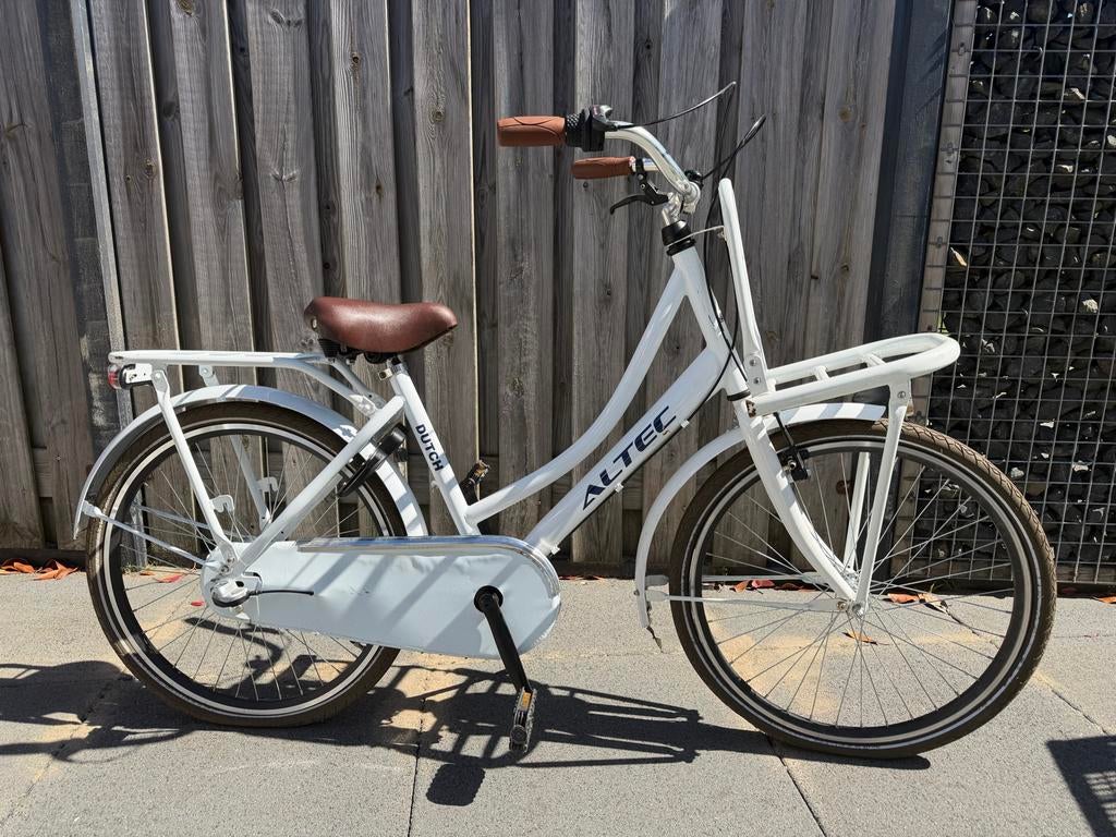 Altec Dutch meisjes fiets - Wit met versnellingen (3), Terugtraprem, 50 tot 53 cm, Ophalen, Overige merken