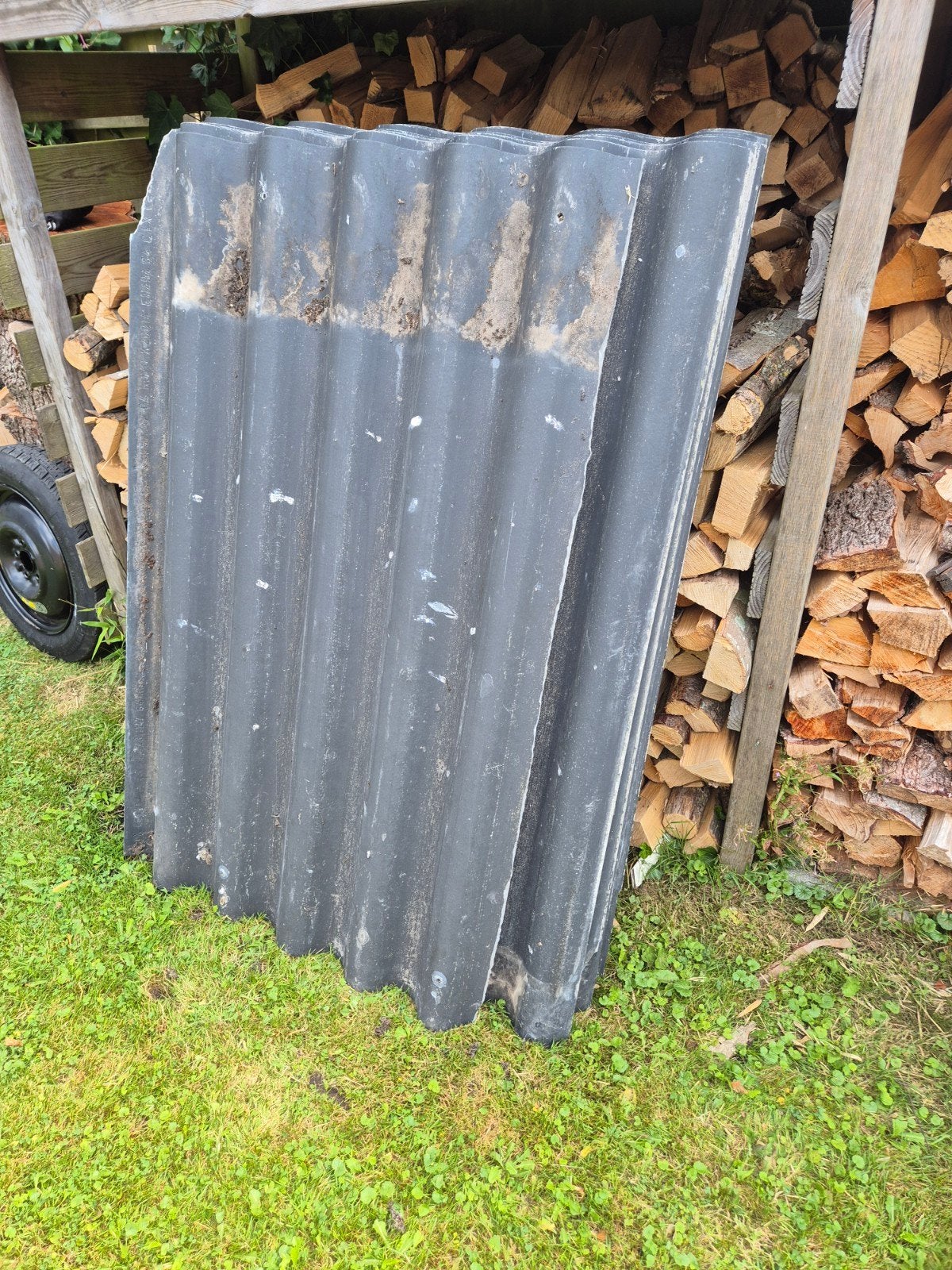 Gebruikte golfplaten voor dak of schuur, Ophalen, Overige materialen, Zwart, Golfplaat