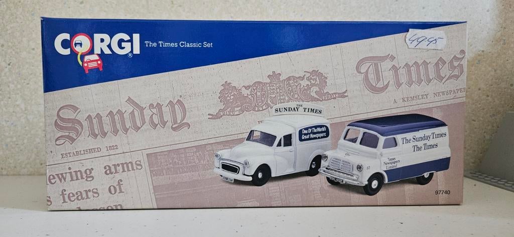 Corgi The Times Classic Set - Morris 1000 & Bedford CA Van, Hobby en Vrije tijd, Modelauto's | 1:43, Ophalen of Verzenden, Nieuw