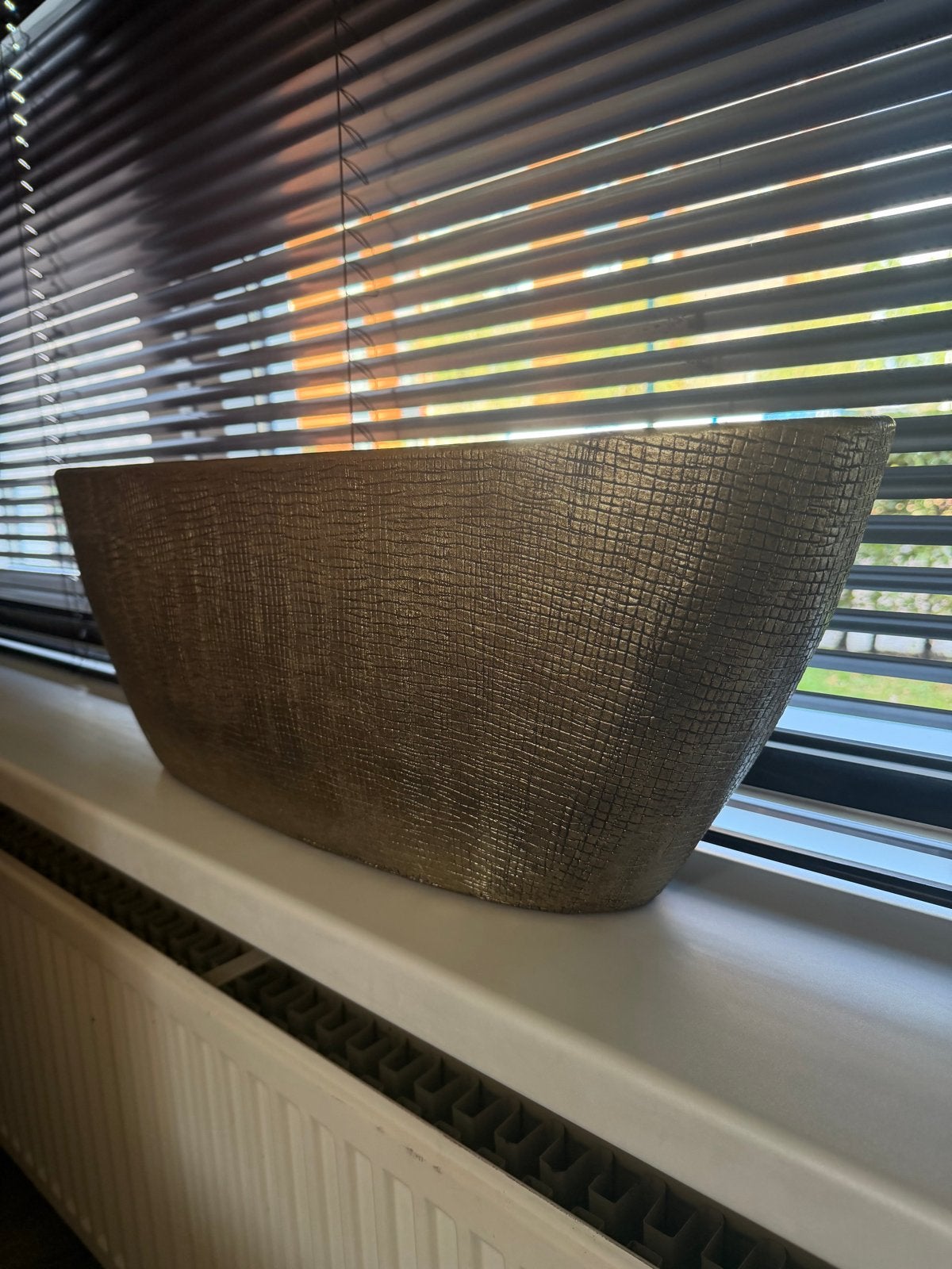 Grote gouden bloempot van Intratuin - 67x24 cm, Ophalen, Gebruikt, Goud