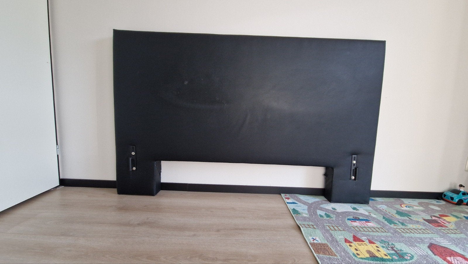 Hoofdbord bed Swiss Sense 180 cm breed kunstleer zwart, Ophalen, Tweepersoons, 180 cm