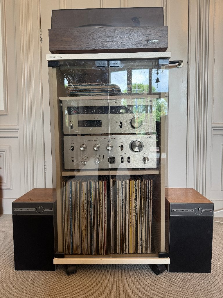 Vintage JVC STEREO TOREN SET 1975, Ophalen, Gebruikt, JVC, Losse componenten