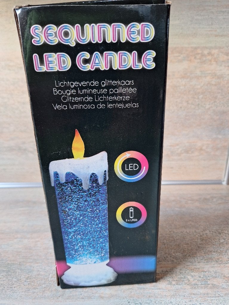 led lichtgevende glitterkaars werkt op batterijen, Diversen, Ophalen, Zo goed als nieuw