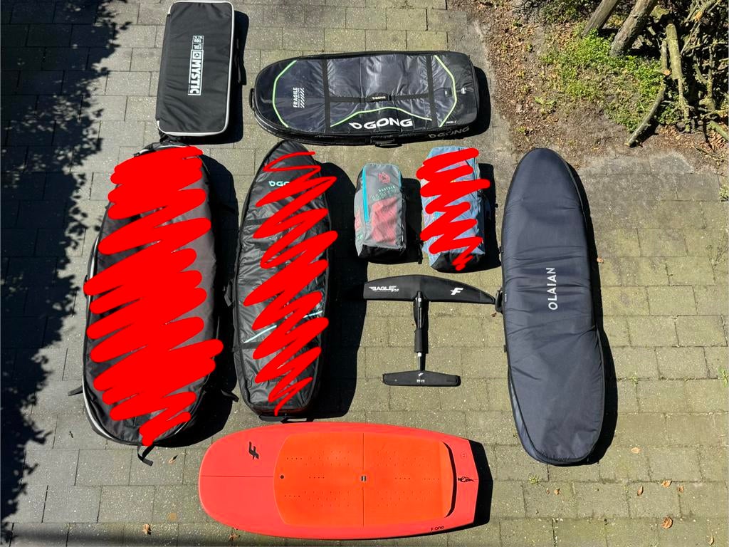 Wingfoil spulletjes (board, foil, wing en boardbags), Ophalen, Gebruikt, Wingsurf-accessoire
