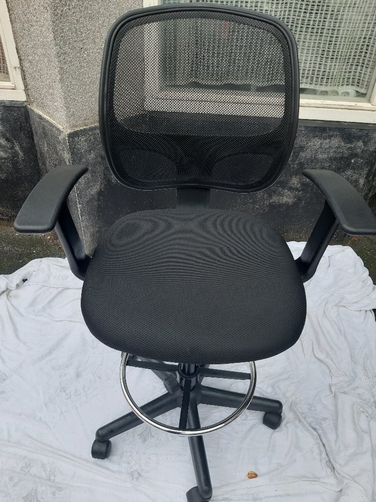 Vinsetto ergonomische bureaustoel, zwart, Zithoogte 65-87 cm, Huis en Inrichting, Bureaustoelen, Ophalen, Zwart, Zo goed als nieuw