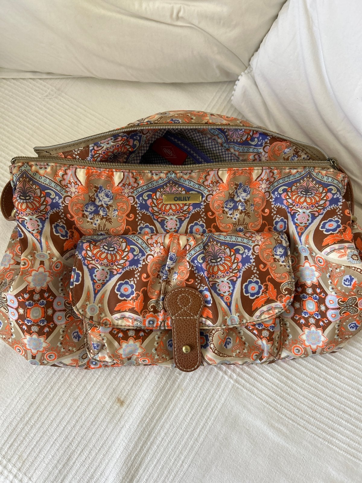 Oilily schoudertas met bijpassende portemonnee, Sieraden, Tassen en Uiterlijk, Tassen | Damestassen, Ophalen of Verzenden, Gebruikt