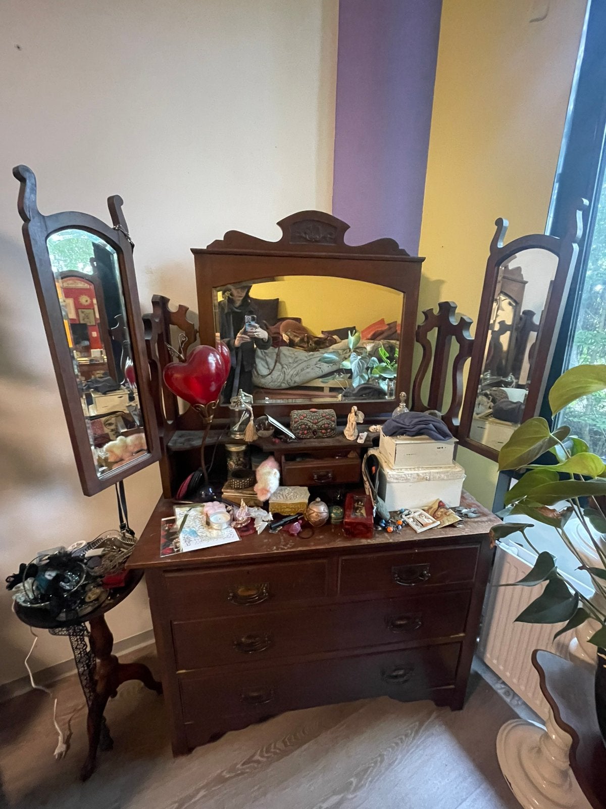 Kersenhouten kaptafel, Antiek en Kunst, Antiek | Meubels | Kasten, Ophalen