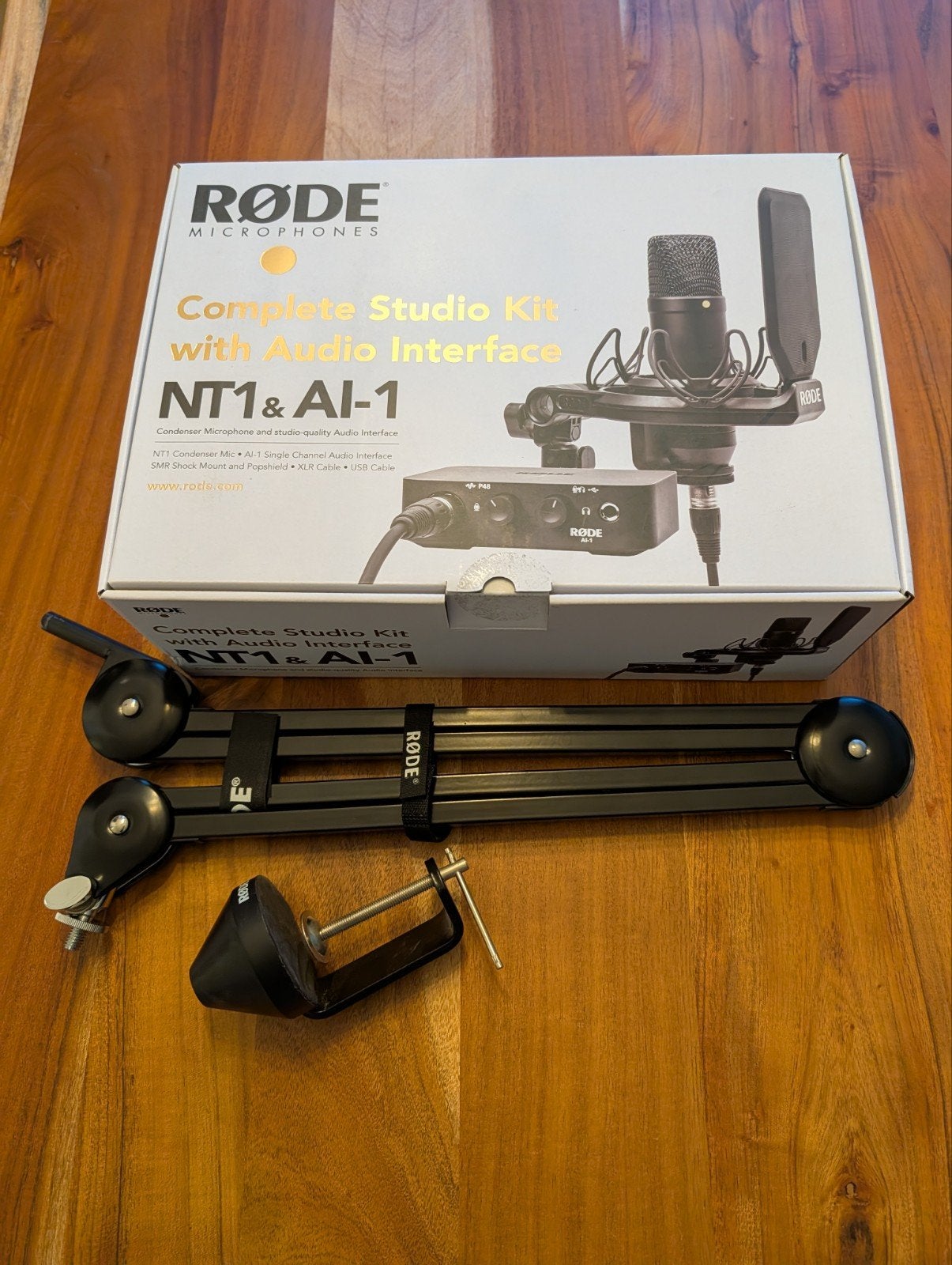 Rode NT1 AI-1 Studio Kit + PSA1 Microfoonarm, Ophalen of Verzenden, Zo goed als nieuw, Studiomicrofoon