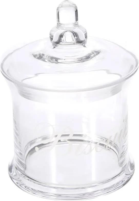 Bonbonnière Glas met Opschrift "Biscuits" - 19 cm Nieuw, Ophalen of Verzenden, Nieuw