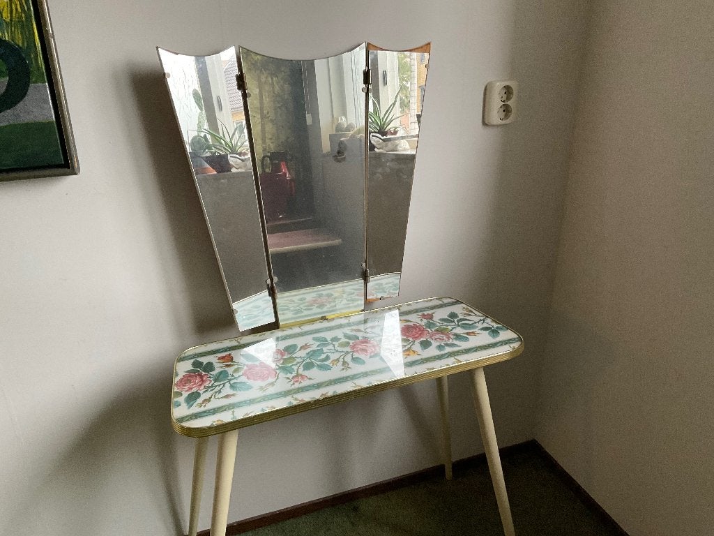Vintage kaptafeltje, Ophalen, Gebruikt, 50 tot 100 cm, Mid century, vintage, brocante