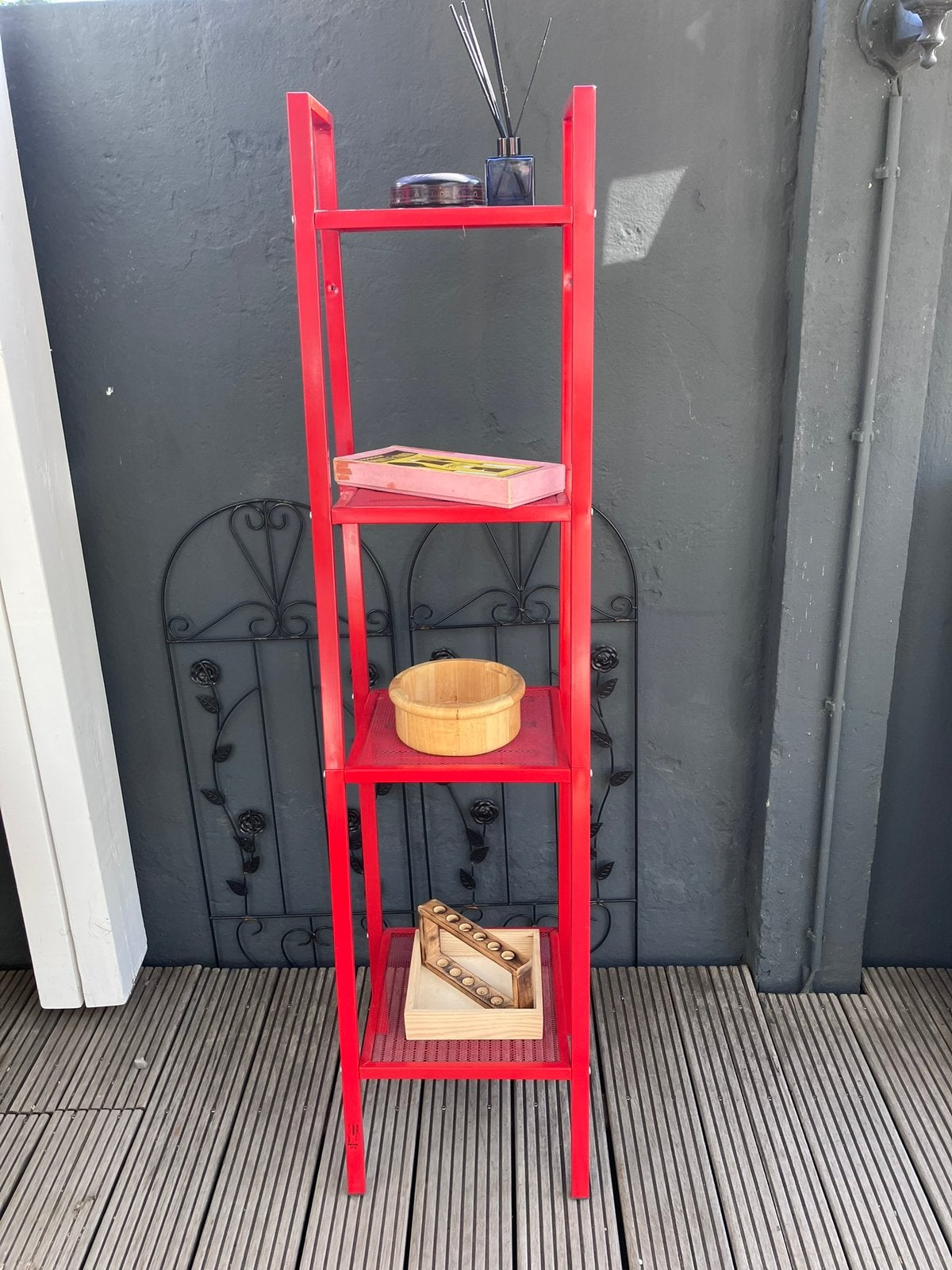 IKEA LERBERG Stellingkast / Ladderkast – Rood, Ophalen, Zo goed als nieuw