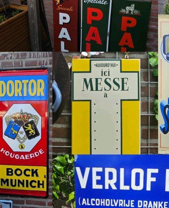 Verschillende (emaille) borden, Ophalen, Reclamebord