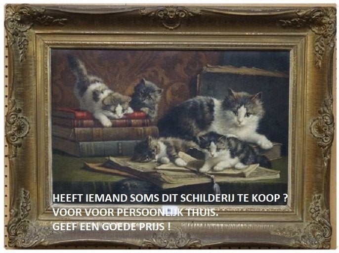 Ik zoek dit Raaphorst schilderij, Antiek en Kunst, Ophalen, Doek, Oud hollands, Dieren