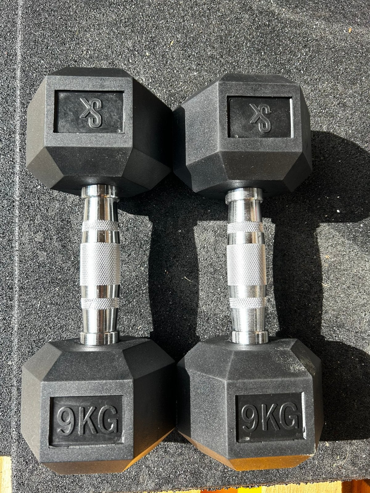 Hexa Dumbells set 9 kg, Ophalen, Nieuw, Dumbbell