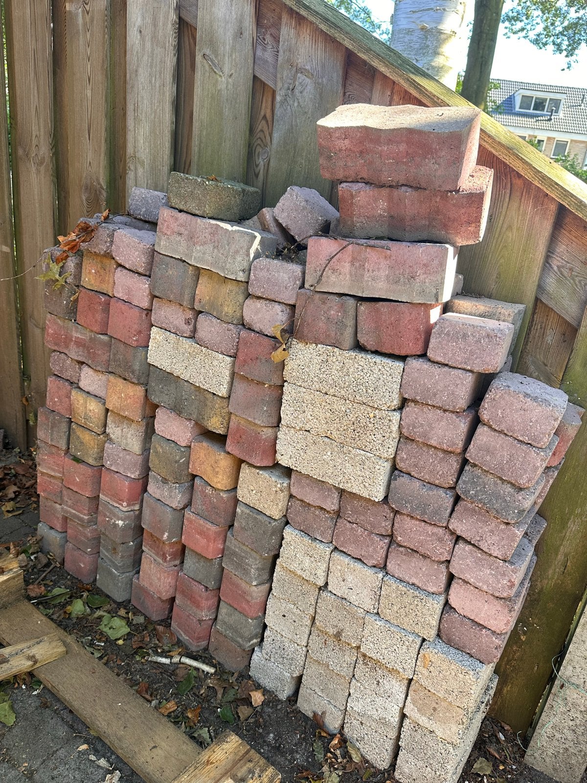 Gratis klinkers en terrastegels - diverse soorten, Ophalen, Gebruikt, Klinkers, 10 m² of meer