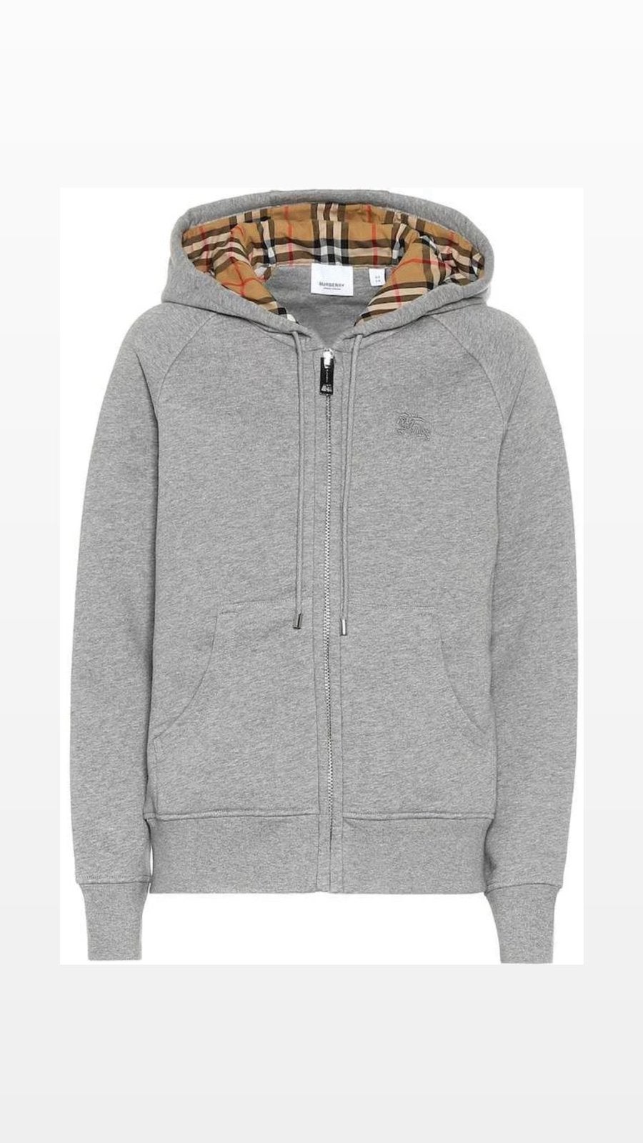 Burberry zip-up grey hoodie, Ophalen of Verzenden, Zo goed als nieuw, Grijs