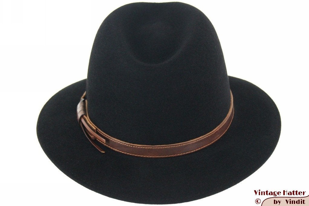 Outdoor Gleufhoed Borsalino zwart vilt 61 = XXL nieuw, Borsalino, 60 cm (XL, 7½ inch) of meer, Hoed, Nieuw