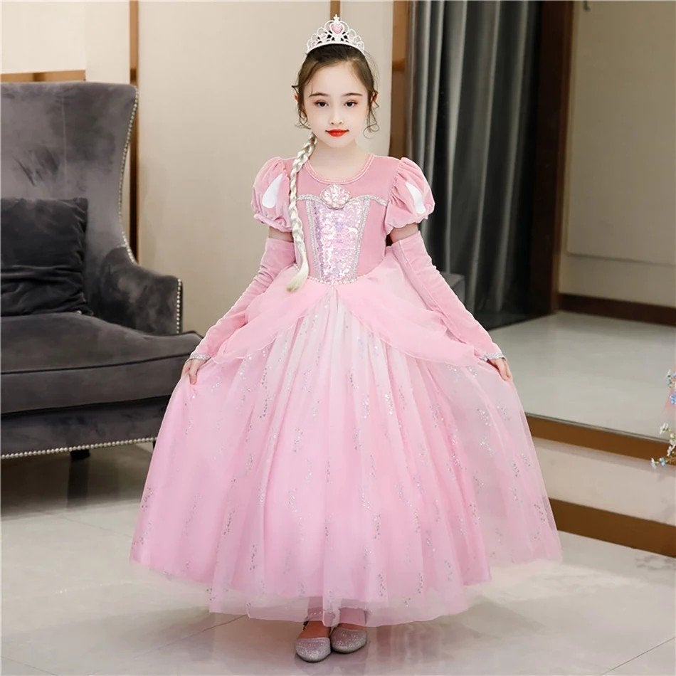 Prinsessenjurk Roze voor Meisjes - Verkleedfeest & Cosplay, Ophalen of Verzenden, Nieuw, 146 t/m 152, Meisje